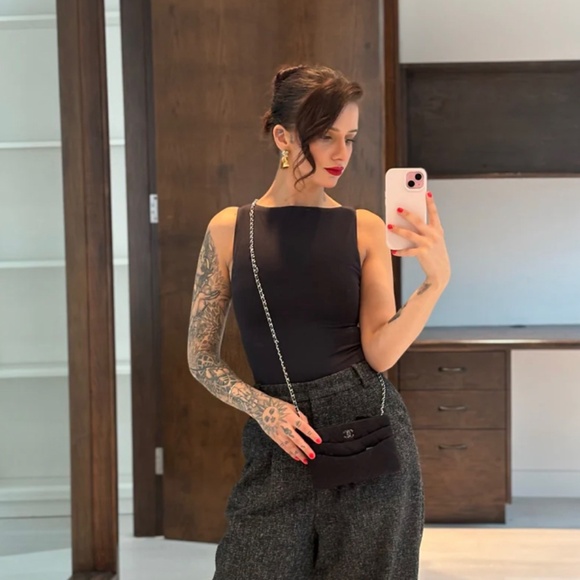 Authentic Pre-Owned Chanel Sac Wallet on Chain Black Jersey - Picture 6 of 11